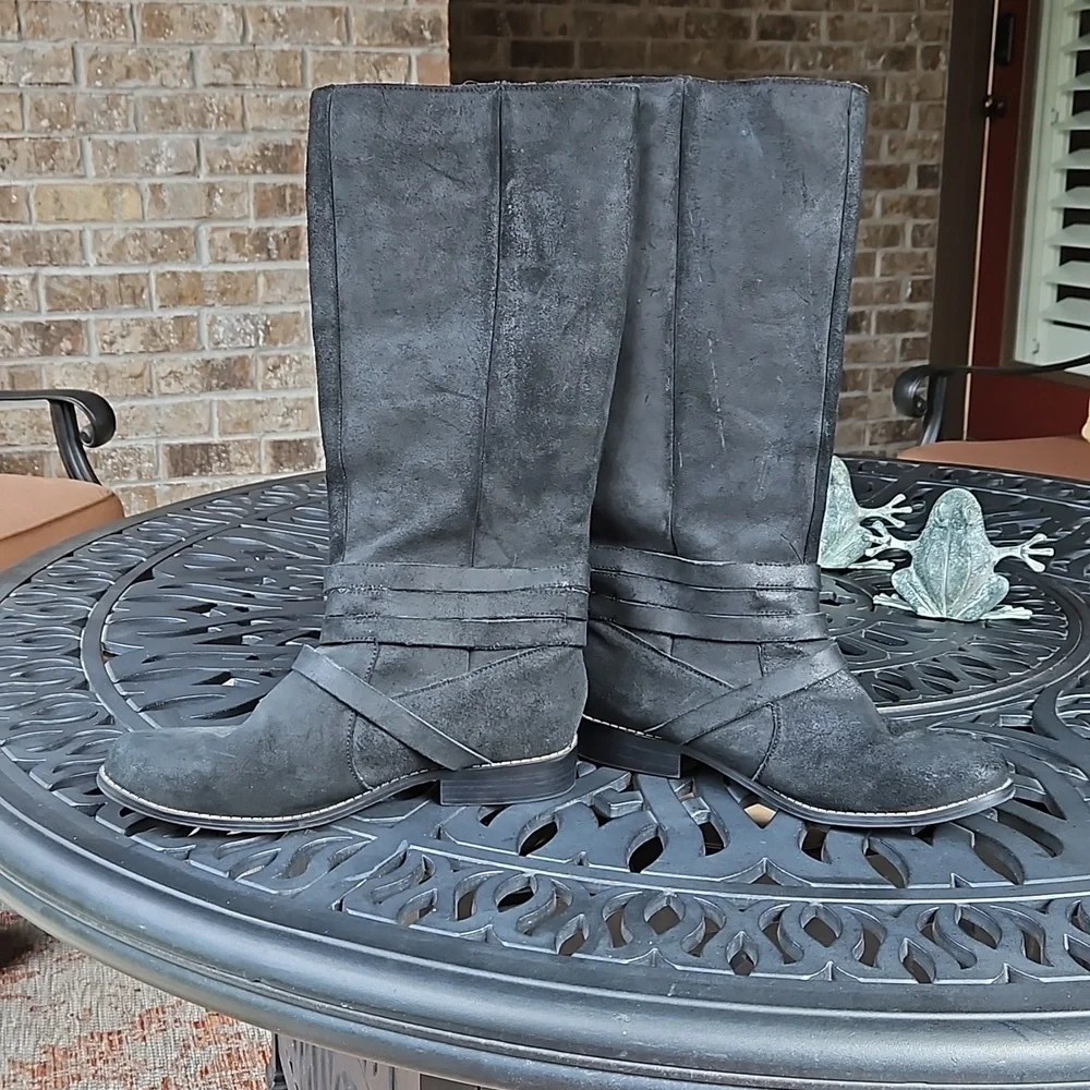 Steve Madden Suede Pull-On Boots - Picture 3 of 9